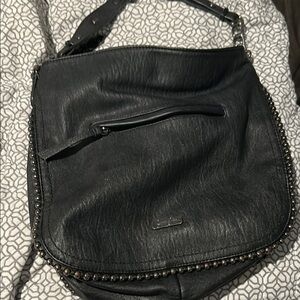 Black Leather Shoulder Bag